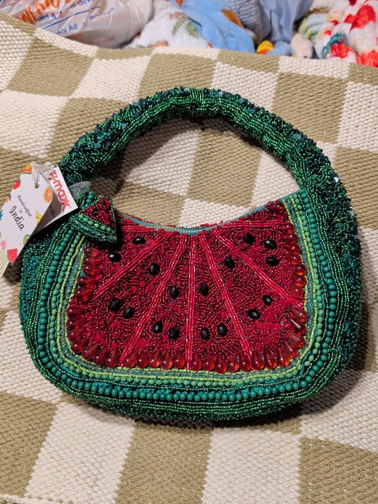 T.J.Maxx Handbags - Viral Beaded Watermelon Mini Shoulder Bag - Red & Green Nwt